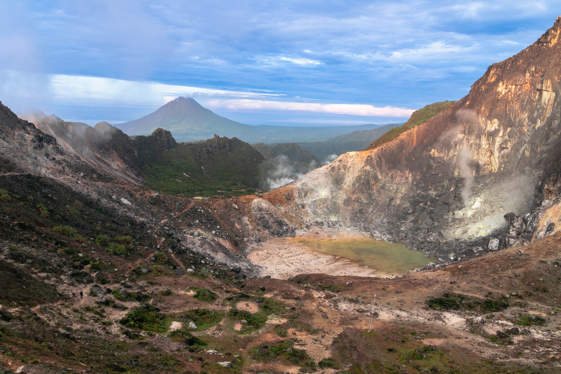 Sibayak Volcano Stock Photo